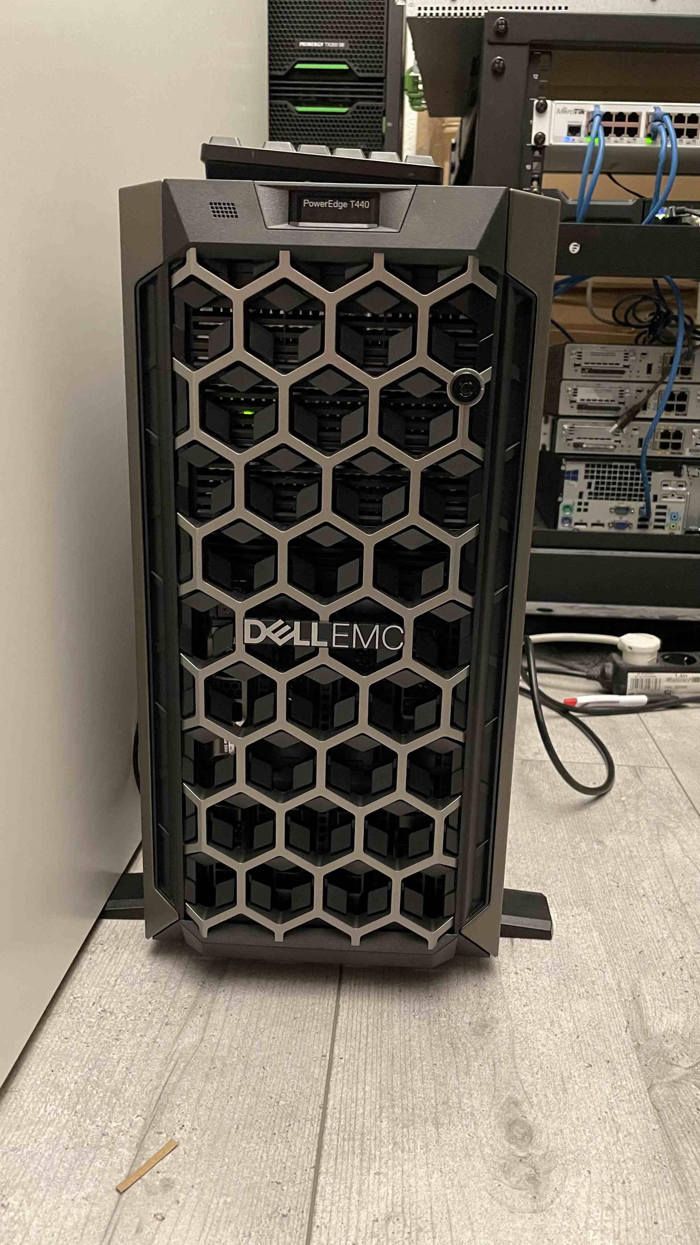 Front side of server